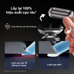 Bộ lưỡi thay thế máy cạo râu Braun Series 7 chính hãng 8 Bộ lưỡi thay thế máy cạo râu Braun Series 7 chính hãng