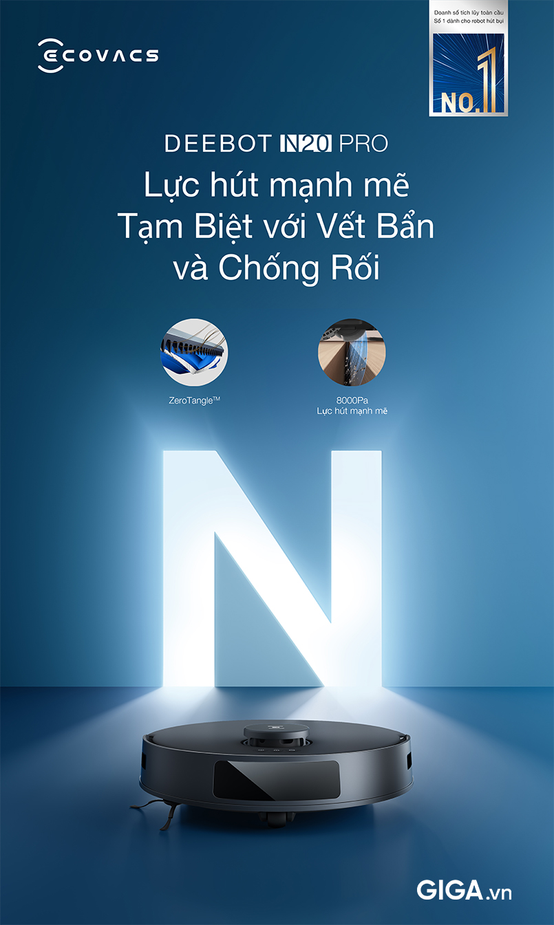 Robot hút bụi lau nhà Ecovacs Deebot N20 Pro chính hãng