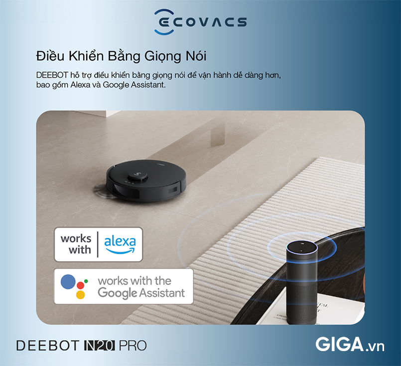 Điều khiển Deebot N20 Pro bằng giọng nói thông minh