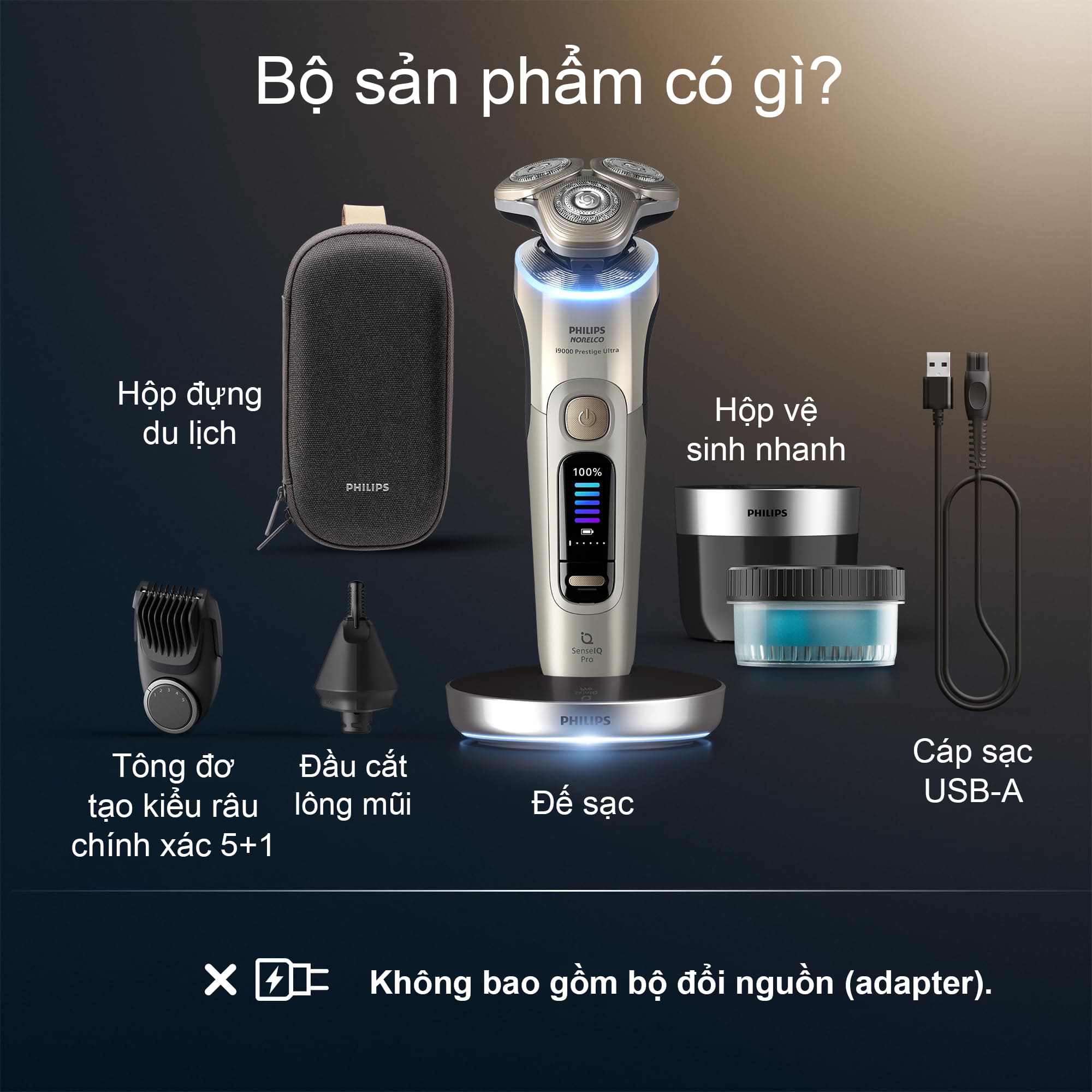 Máy cạo râu Philips series i9000 Prestige Ultra SenseIQ Pro XP9404/38, màu Chrome 16 Máy cạo râu Philips series i9000 Prestige Ultra SenseIQ Pro XP9404/38, màu Chrome - Ảnh 16