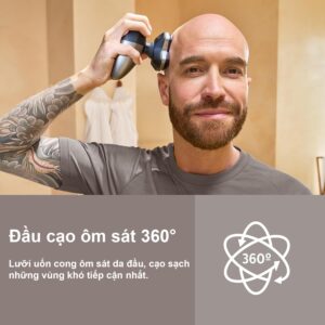 Máy cạo tóc sát da đầu Philips Head Shaver Pro Series 9000 HS9980 23 Máy cạo tóc sát da đầu Philips Head Shaver Pro Series 9000 HS9980
