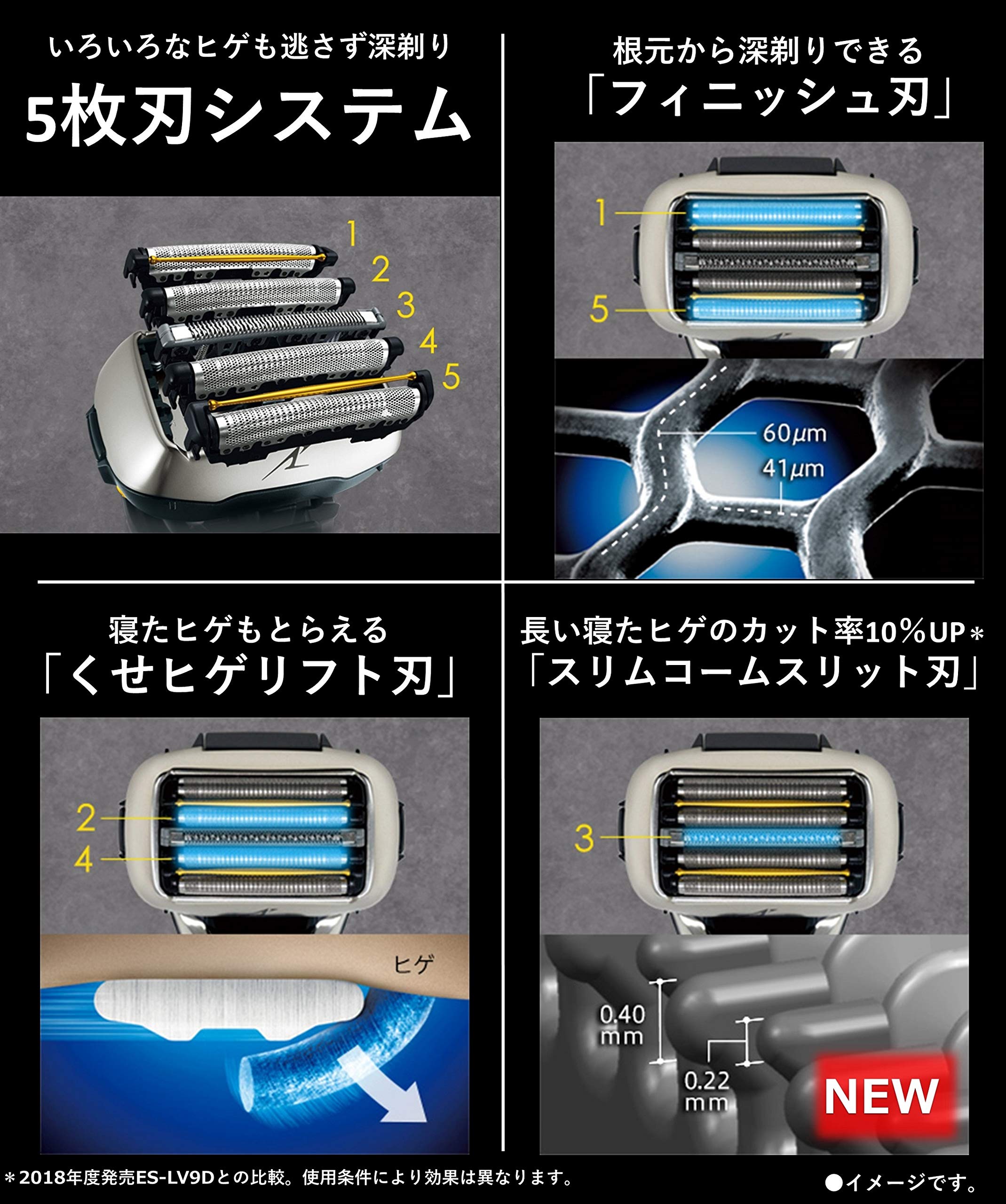 Máy cạo râu Panasonic LAMDASH 5 lưỡi ES-TLVFE-K, kèm lưỡi dự phòng 4 Máy cạo râu Panasonic LAMDASH 5 lưỡi ES-TLVFE-K, kèm lưỡi dự phòng - Ảnh 4