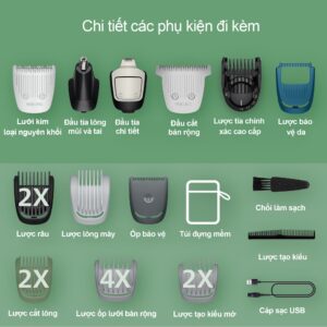 Tông đơ đa năng Philips 22 in 1 Series 7000 MG7965/49 14 tong do Philips Norelco All In One 7000 MG7965 49 3