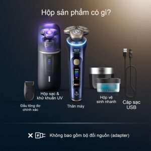 Máy cạo râu Philips i9000 Prestige Ultra SenseIQ Pro XP9401/92, màu Xanh Adriatic